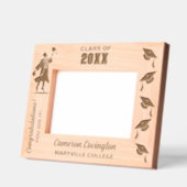 卒業名パーソナライズされた、学校/大学、年 レーザー彫刻フレーム (左)