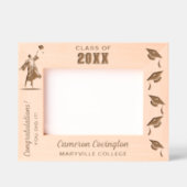 卒業名パーソナライズされた、学校/大学、年 レーザー彫刻フレーム (正面)