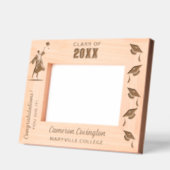 卒業名パーソナライズされた、学校/大学、年 レーザー彫刻フレーム (左)