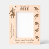 卒業名パーソナライズされた、学校/大学、年 レーザー彫刻フレーム (正面)
