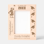 卒業名パーソナライズされた、学校/大学、年 レーザー彫刻フレーム (正面)