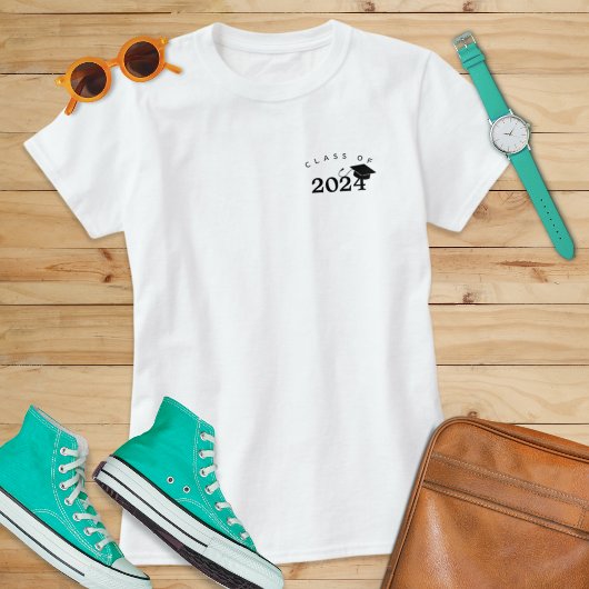 卒業名パーソナライズされた、年、学校パーティー Tシャツ