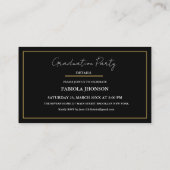 卒業名モダンカード挿入金ゴールド枠 エンクロージャーカード (裏面)