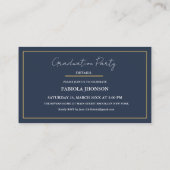 卒業名モダンカード挿入金ゴールド枠 エンクロージャーカード (裏面)