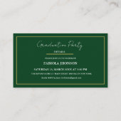 卒業名モダンカード挿入金ゴールド枠 エンクロージャーカード (裏面)