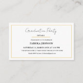 卒業名モダンカード挿入金ゴールド枠 エンクロージャーカード (裏面)