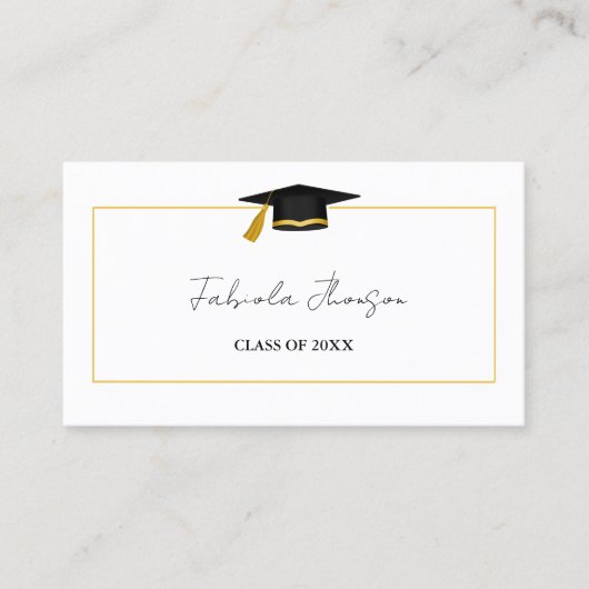 卒業名モダンカード挿入金ゴールド枠 コーリングカード (正面)