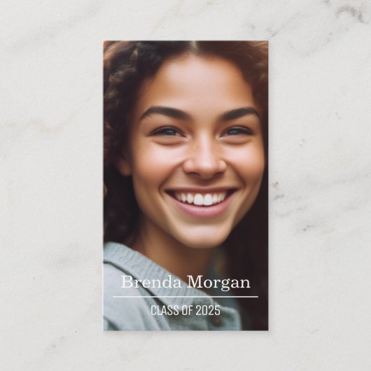 卒業名刺 名刺 (正面)