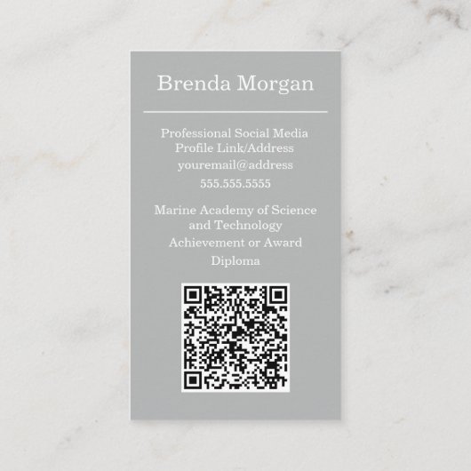 卒業名刺 名刺 (裏面)