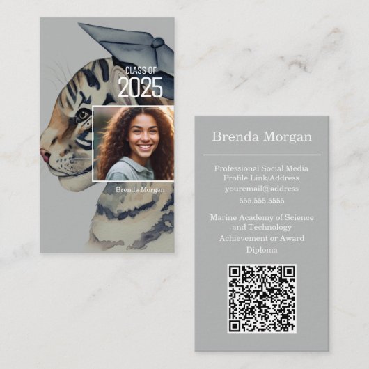 卒業名刺 名刺 (正面/裏面)