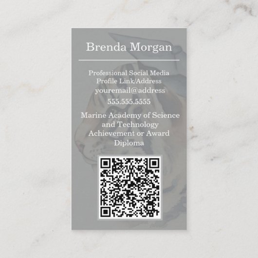 卒業名刺 名刺 (裏面)