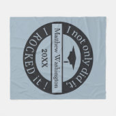 卒業名前をカスタムすると年フリースブランケット フリースブランケット (正面(横))