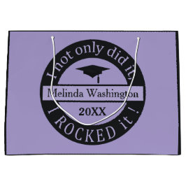 卒業名前をカスタムすると年抱き枕 ラージペーパーバッグ