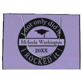 卒業名前をカスタムすると年抱き枕 ラージペーパーバッグ (裏面)