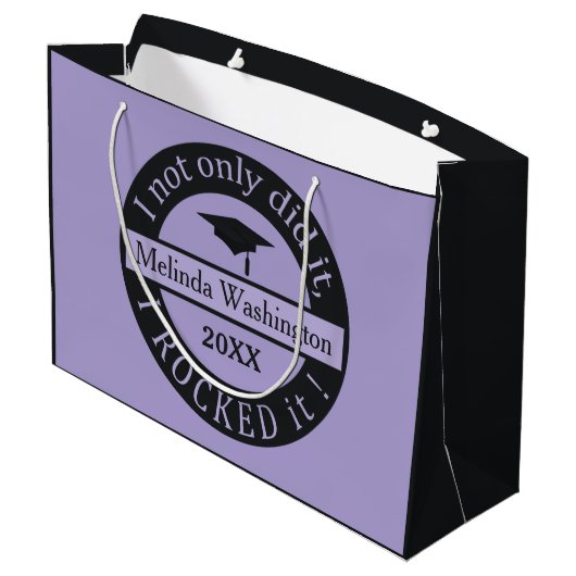 卒業名前をカスタムすると年抱き枕 ラージペーパーバッグ (裏面アングル)