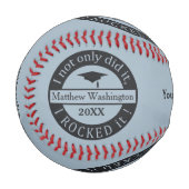 卒業名前をカスタムすると年次野球 野球ボール (正面左)