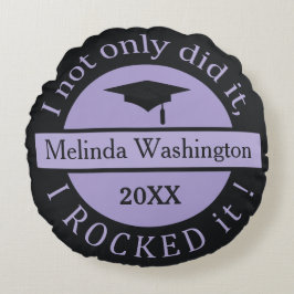 卒業名前をカスタムすると年装飾用クッション ラウンドクッション