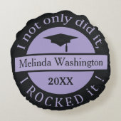 卒業名前をカスタムすると年装飾用クッション ラウンドクッション (裏面)