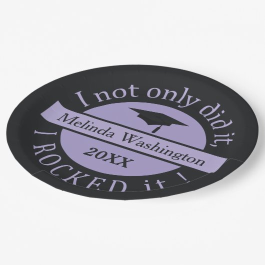 卒業名前をカスタムすると年間の紙プレート ペーパープレート (アングル)