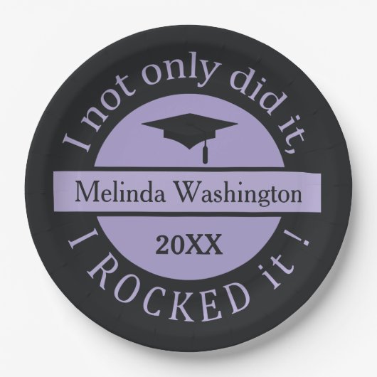 卒業名前をカスタムすると年間の紙プレート ペーパープレート (正面)