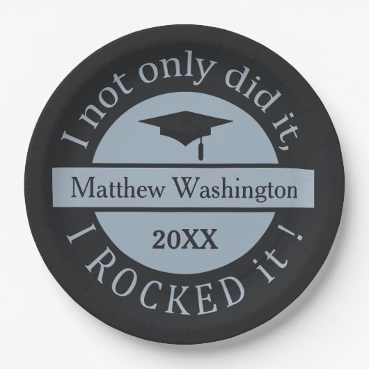 卒業名前をカスタムすると年間の紙プレート ペーパープレート (正面)