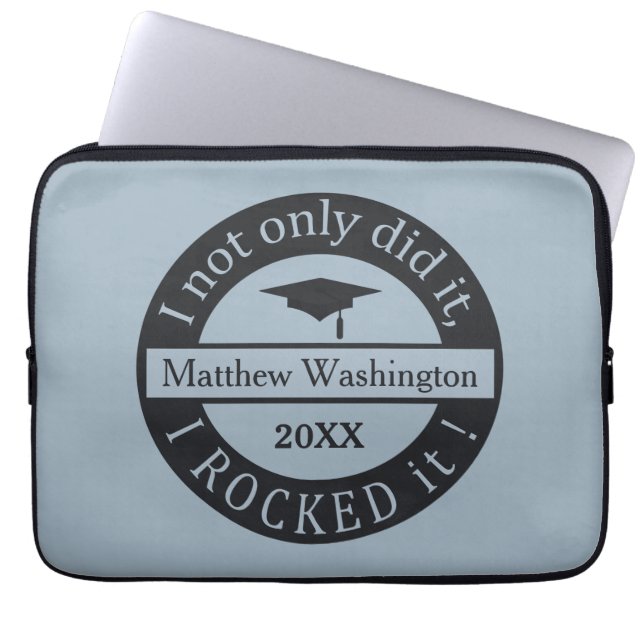 卒業名前をカスタムすると年間ラップトップスリーブ ラップトップスリーブ (正面)