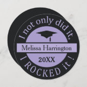 卒業名前をカスタムすると年間招待状 招待状 (正面/裏面)