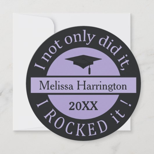 卒業名前をカスタムすると年間招待状 招待状 (正面)