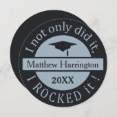 卒業名前をカスタムすると年間招待状 招待状 (正面/裏面)