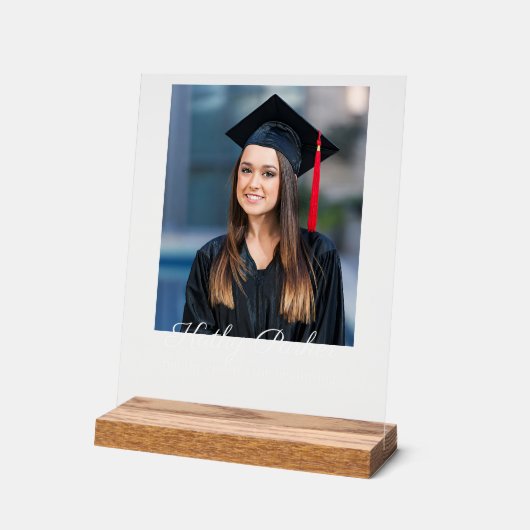 卒業名前をカスタムするイメージショールグラードクラス アクリルサイン (傾斜)