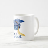 卒業名前をカスタムするコーヒーマグ コーヒーマグカップ (正面右)