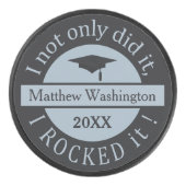 卒業名前をカスタムする及び年のアイスホッケー用パック アイスホッケーパック (正面)