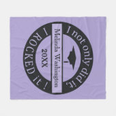 卒業名前をカスタムする及び年のフリースブランケット フリースブランケット (正面(横))