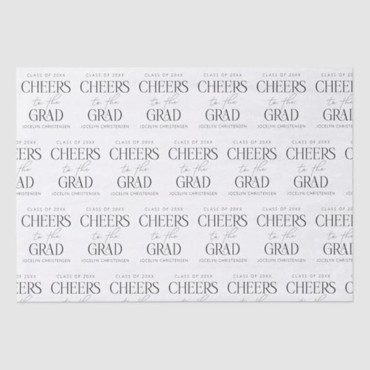 卒業名前をカスタムする応援 薄葉紙 (正面)