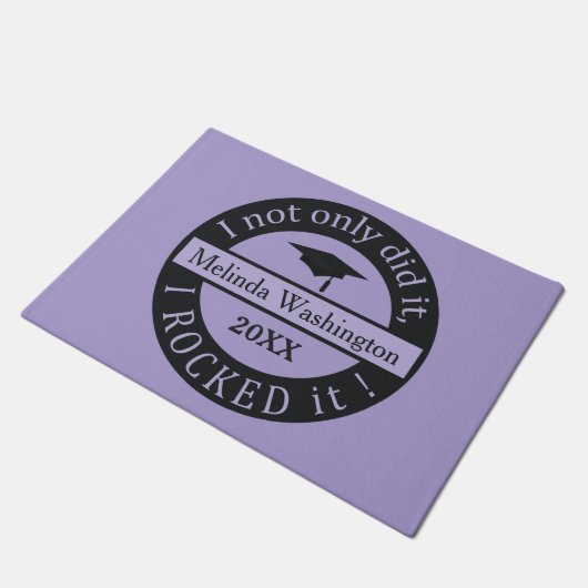 卒業名前をカスタムする&年間のドアマット ドアマット (アングル)