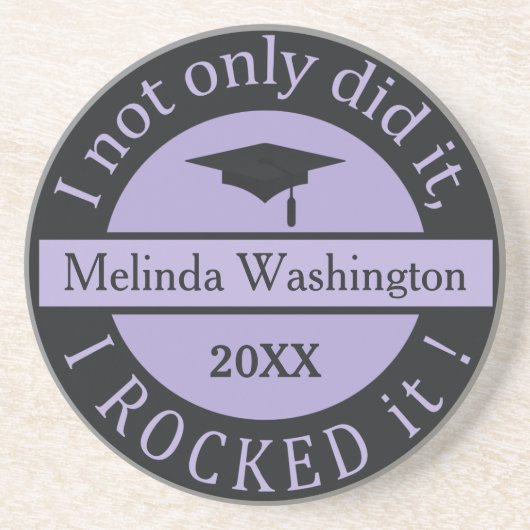 卒業名前をカスタムする&年間の砂岩コースター コースター (正面)