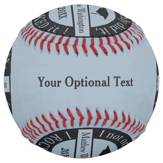 卒業名前をカスタムする&年間ソフトボール ソフトボール (裏面)