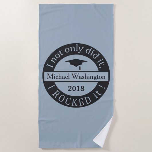 卒業名前をカスタムする&年間ビーチタオル ビーチタオル (正面)
