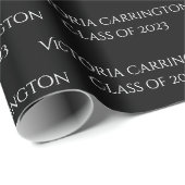 卒業名年区分スクリプト・白黒 ラッピングペーパー (ロールコーナー)