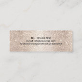 卒業名挿入カードエレガント金ゴールドグリッター コーリングカード (裏面)