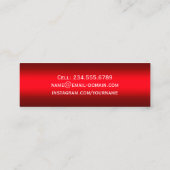 卒業名札 - スタイリッシュなプレーンな赤のグラデーション コーリングカード (裏面)