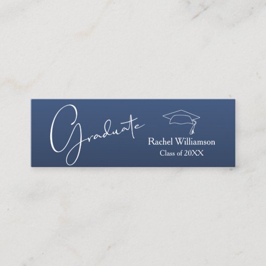 卒業名（青） コーリングカード (正面)