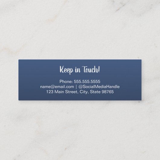 卒業名（青） コーリングカード (裏面)