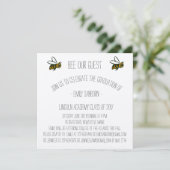 卒業告知及びパーティー招待状ビーテーマ 招待状 (スタンド正面)