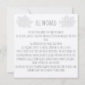 卒業告知及びパーティー招待状ビーテーマ 招待状 (裏面)