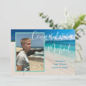 卒業型ユニセックストロピカルビーチオープンハウス 招待状 (スタンド正面)