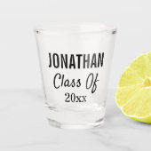 卒業大学卒業モダンタイポグラフィ ショットグラス (正面)