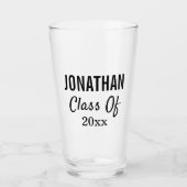 卒業大学卒業モダンタイポグラフィ タンブラーグラス (正面)