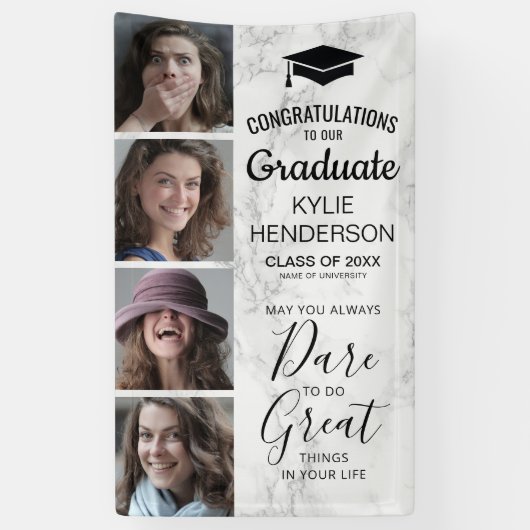 卒業大理石写真2025年クラス年 横断幕 (縦)