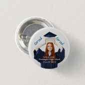 卒業女カスタム子のシンプル写モダン真 缶バッジ (正面&裏面)
